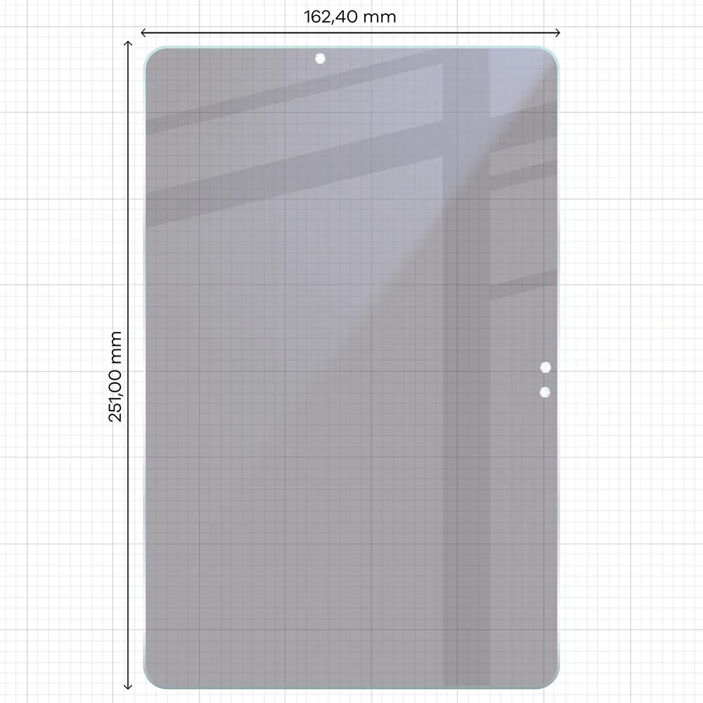Wymiary szkła na miarce dla Galaxy Tab S11