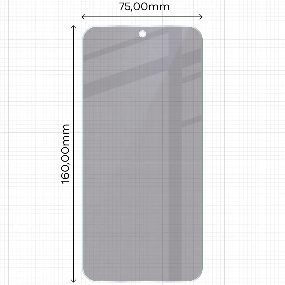 Wymiary szkła Bizon Hybrid Shadow do Xiaomi Redmi Note 17 Pro Max 5G