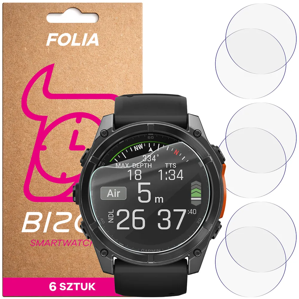 Folia hydrożelowa Bizon Watch Film HydroFlex dla Garmin Fenix 8 AMOLED (51 mm)