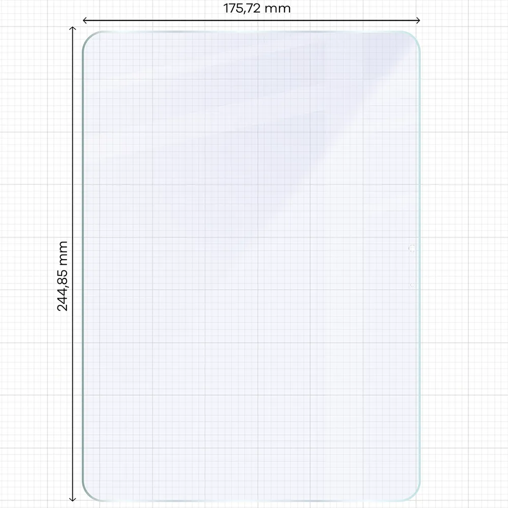 Wymiary szkła na miarce dla Apple iPad Air 11 M3 2025