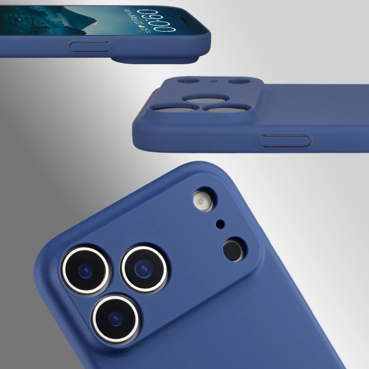 Dedykowane wycięcia i podwyższone krawędzie aparatu i ekranu w etui Bizon Case Łupka do iPhone 18 Pro Max