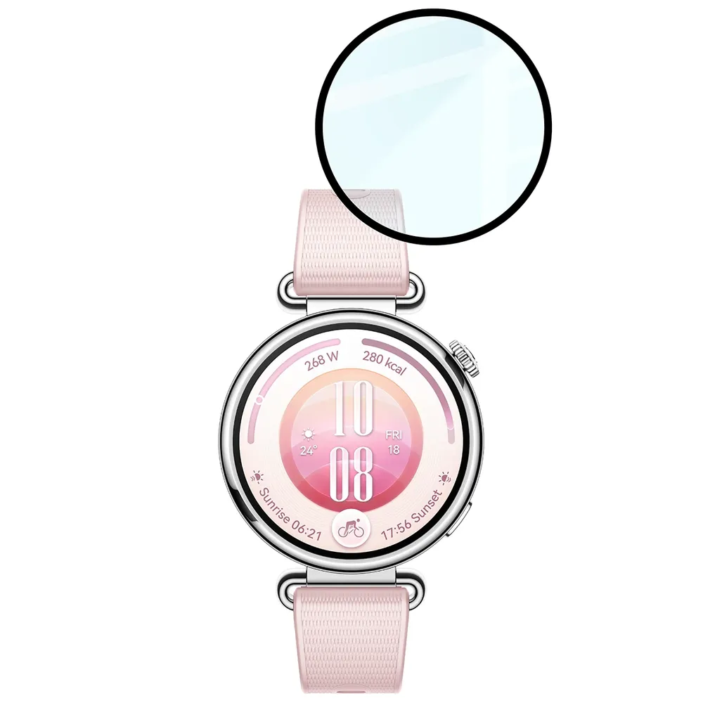 Wymiary szkła hybrydowego Bizon Glass Watch Edge dla Huawei Watch GT 7 41 mm