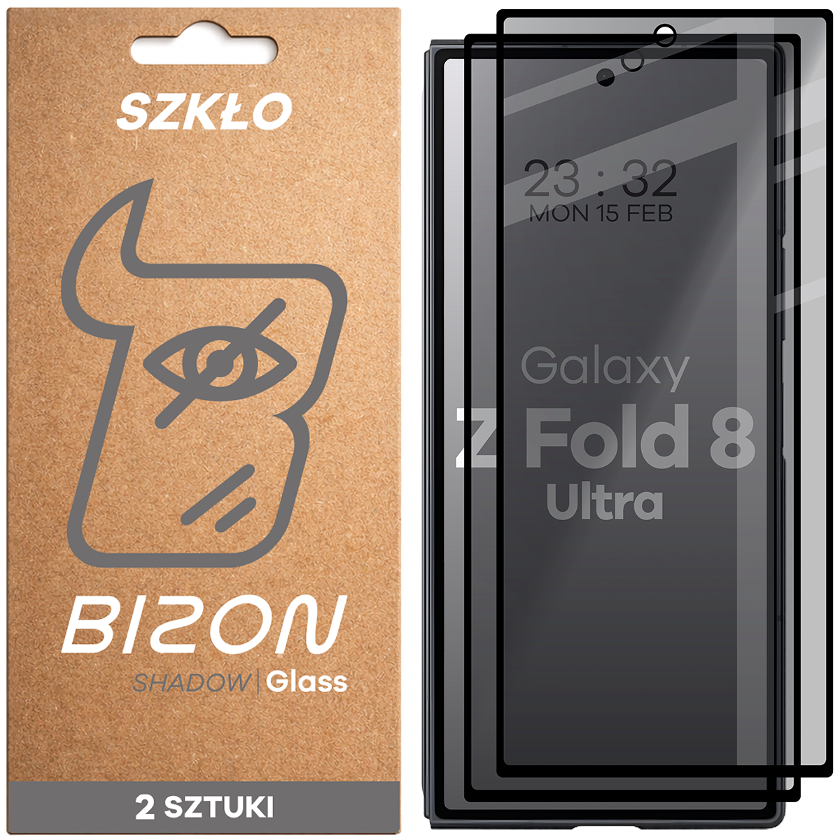 Szkło prywatyzujące Bizon Glass Edge Shadow Duo do Galaxy Z Fold8