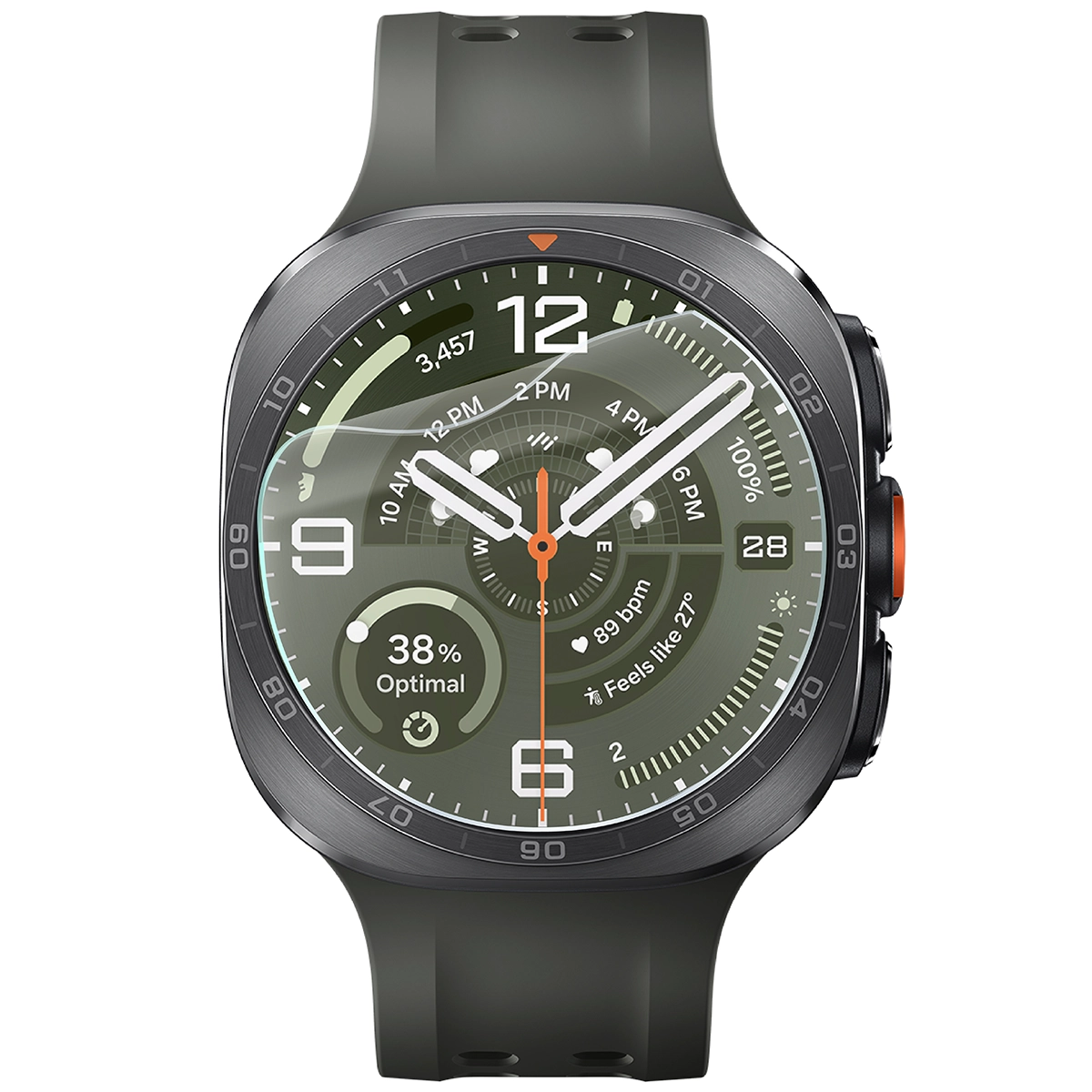 Folia hydrożelowa Bizon Watch Film HydroFlex do Galaxy Watch Ultra 2 47mm (2026) na zegarku