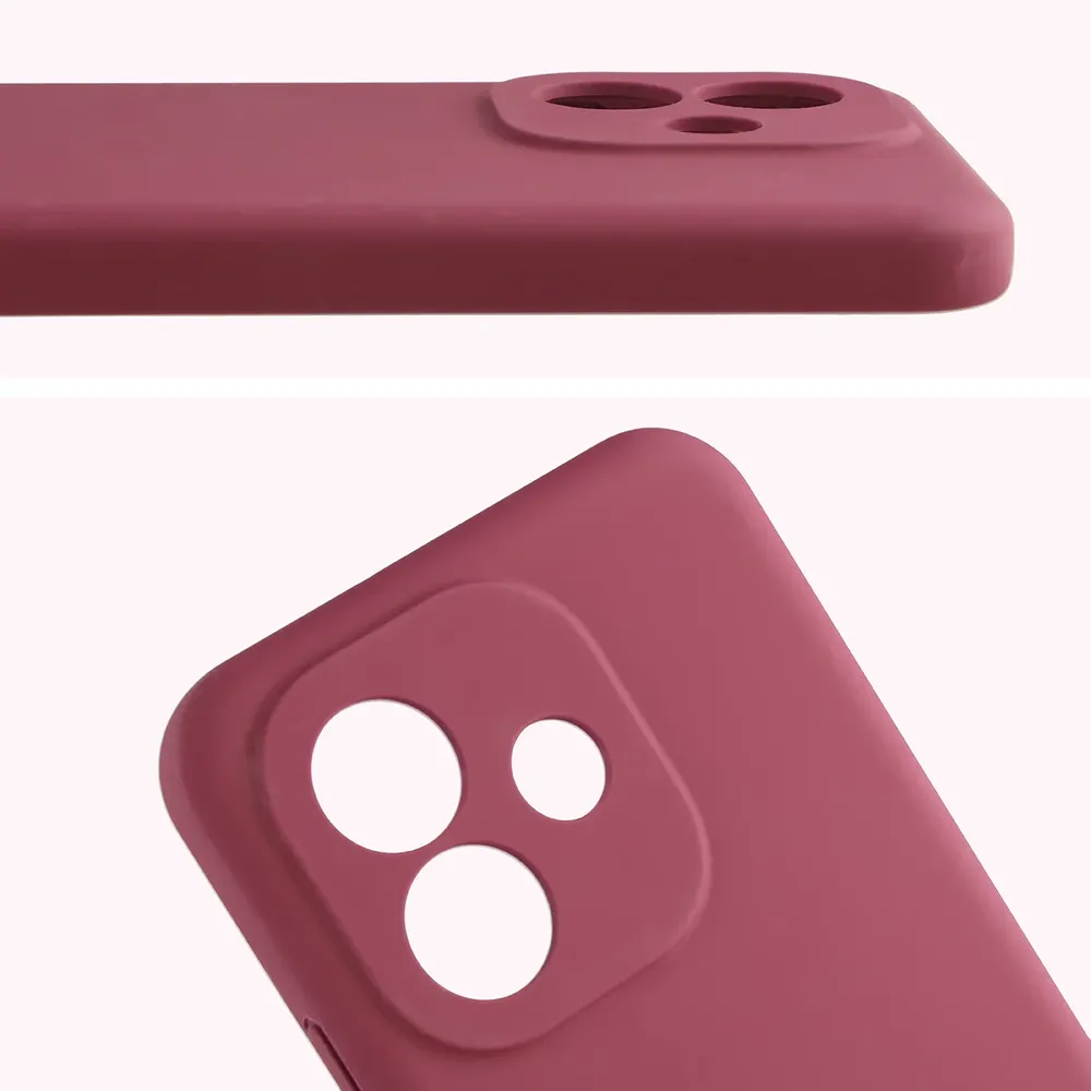 Zbliżenie na wycięcia na obiektywy w etui Bizon Soft Case do Xiaomi Redmi Note 17 4G/5G