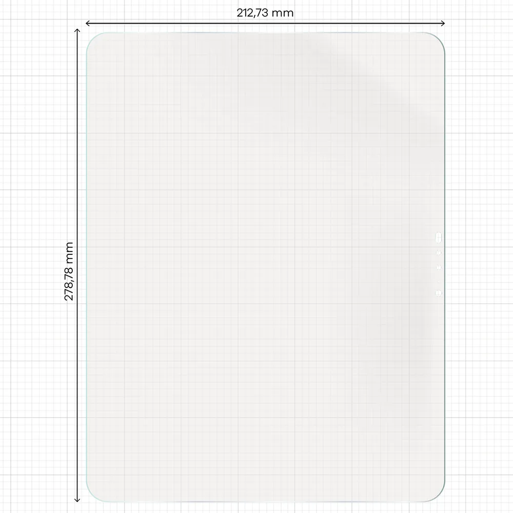 Wymiary folii na miarce dla Apple iPad Pro 13 M4 2024
