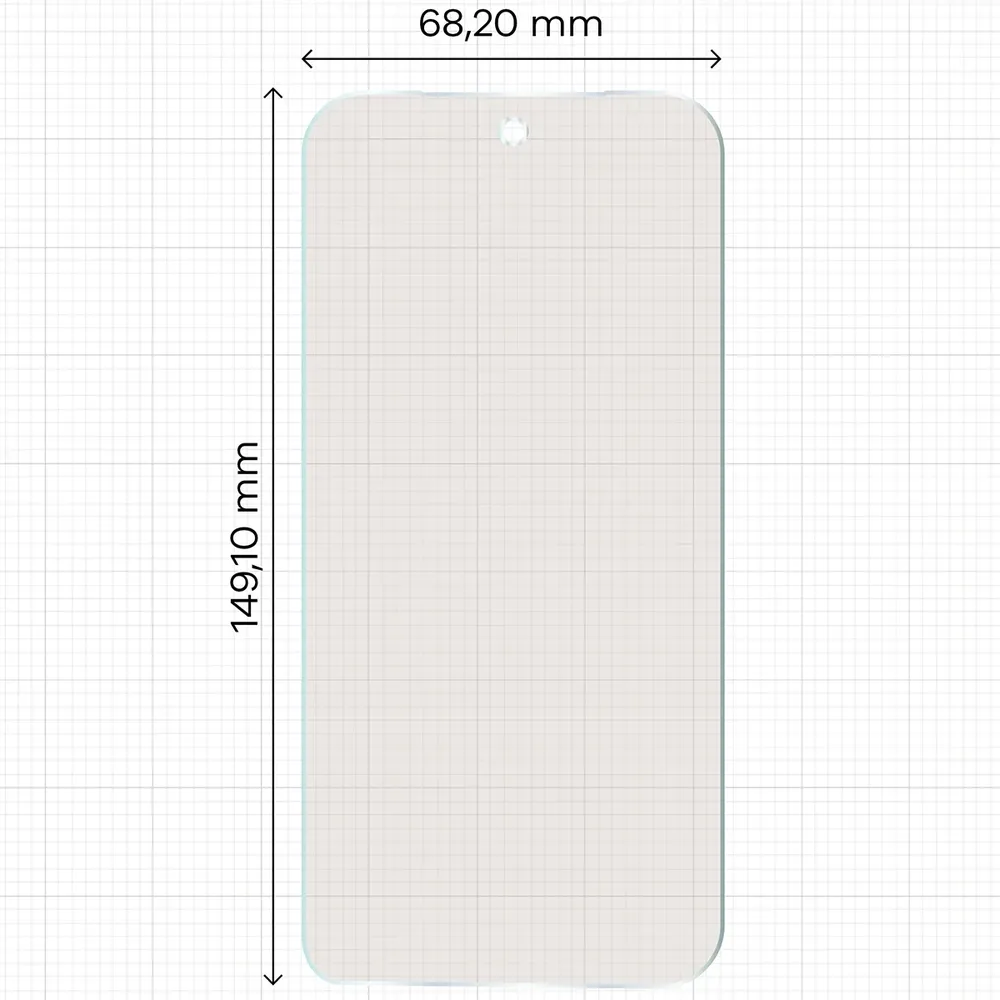 Wymiary szkła na miarce dla Google Pixel 11 Pro