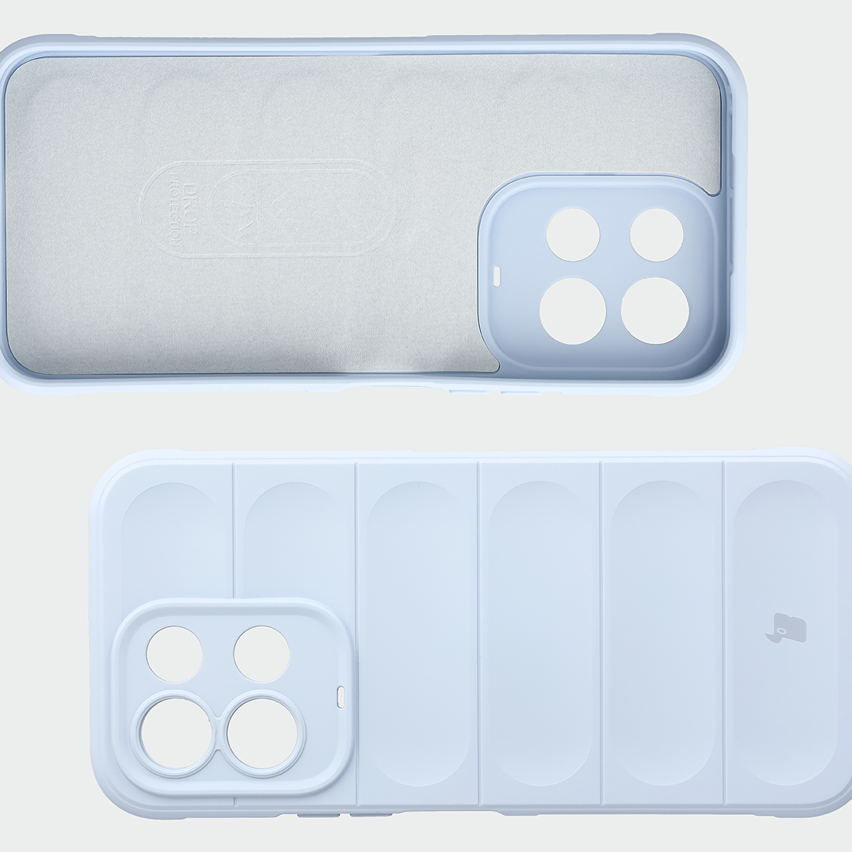 Wyściółka z mikrofibry, wyżłobienia na pleckach i wzmocnione narożniki w etui Bizon Case Tur do Xiaomi Redmi 17 5G / 4G
