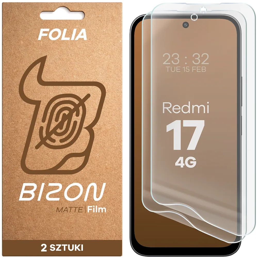 Folia matowa na ekran Bizon Film Matte Duo do Xiaomi Redmi 17 4G, 2 sztuki
