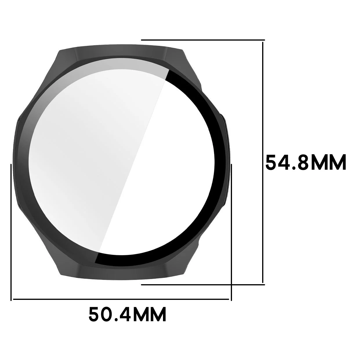 Wymiary etui Bizon Case Watch Adamo do Huawei Watch GT 7 Pro 46 mm