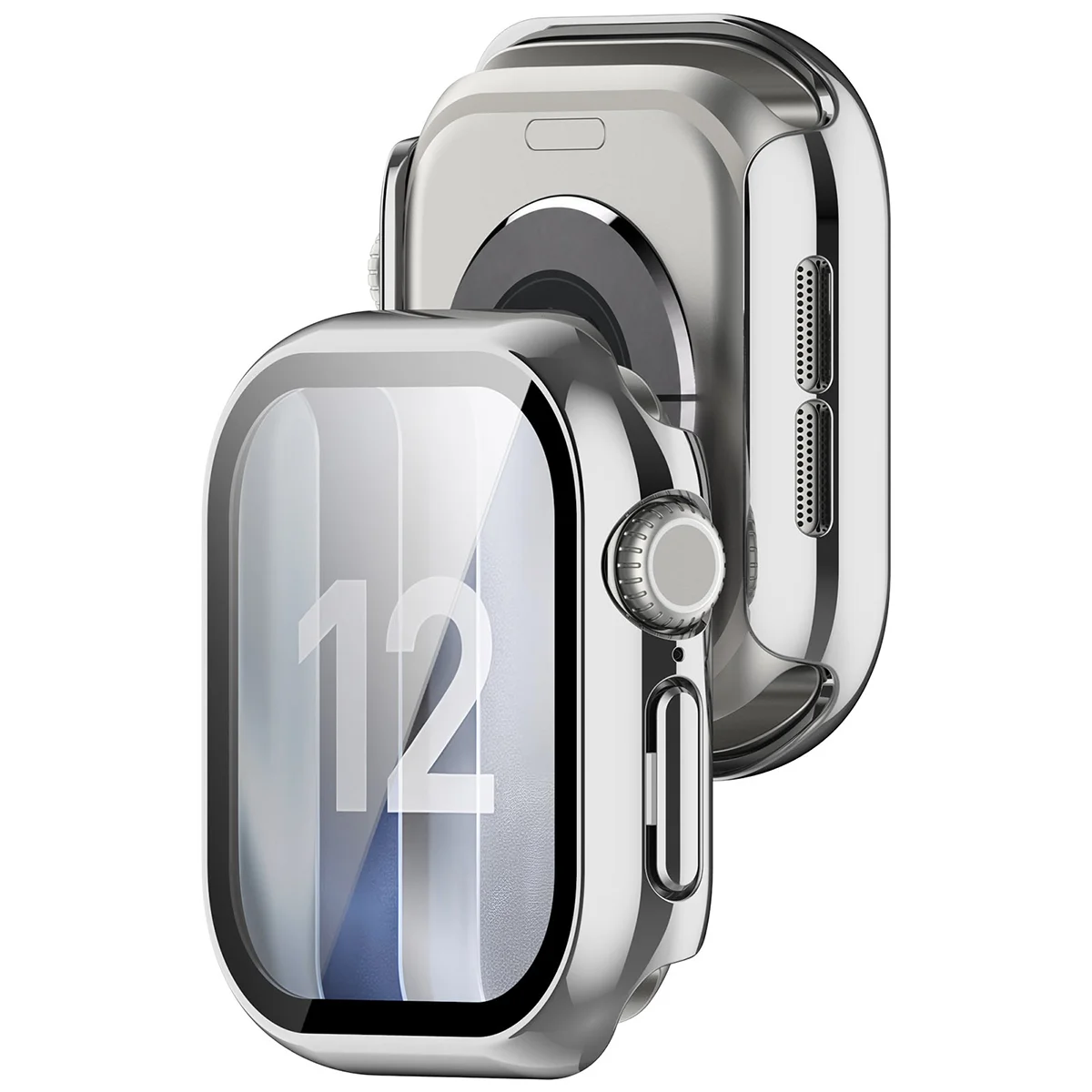 Etui z wbudowanym szkłem Bizon Case Watch Adamo do Apple Watch Series 12 42mm