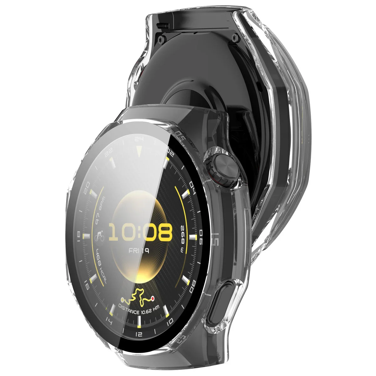 Etui z wbudowanym szkłem Bizon Case Watch Adamo do Huawei Watch GT 7 Pro 46 mm
