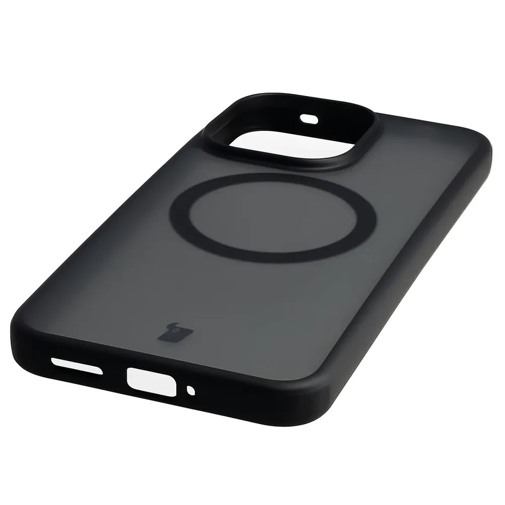Zintegrowane przyciski, wycięcia i hybrydowy materiał w etui Bizon Case MatteO do Xiaomi Redmi Note 17 5G / 4G