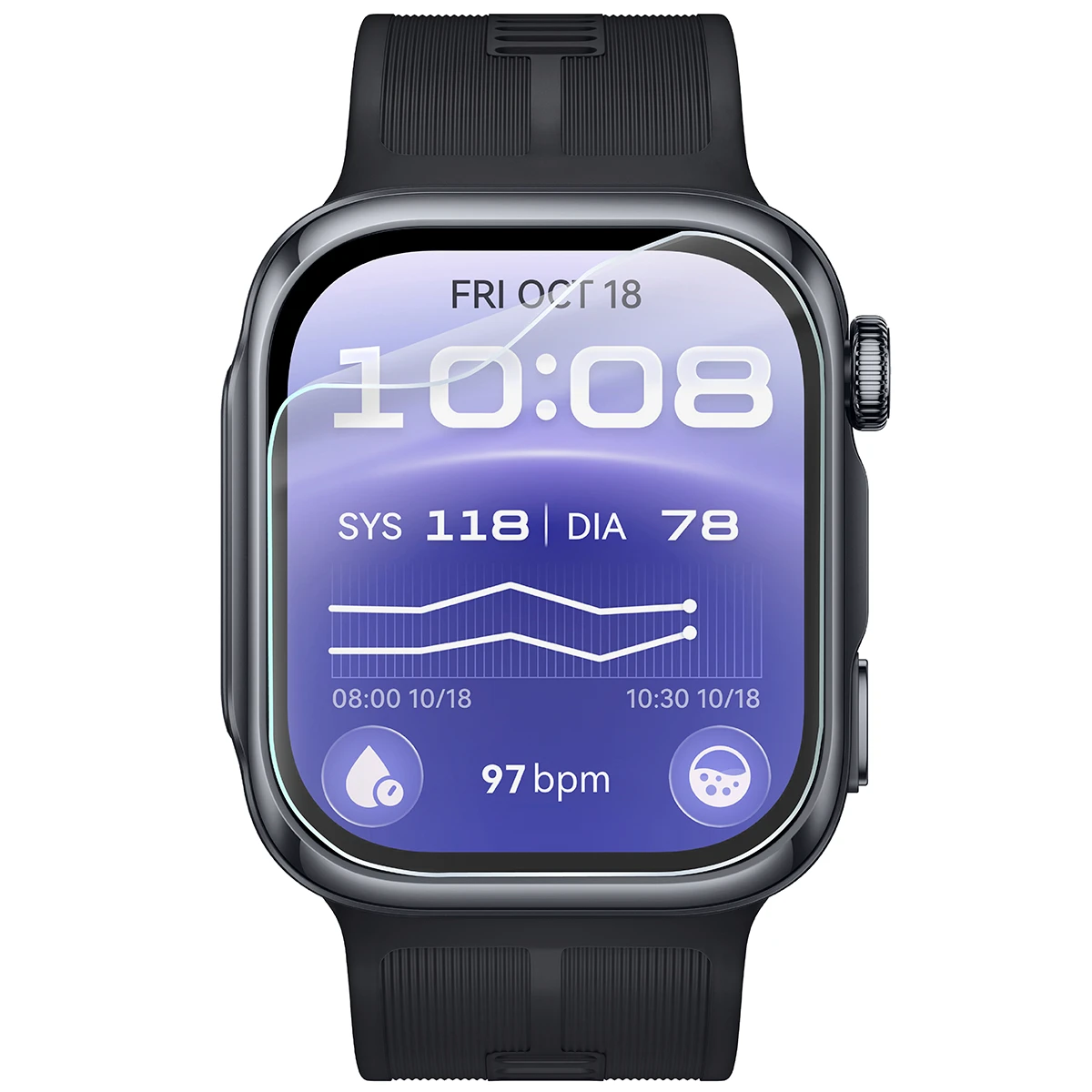 Folia hydrożelowa Bizon Watch Film HydroFlex do Huawei Watch D3 na zegarku