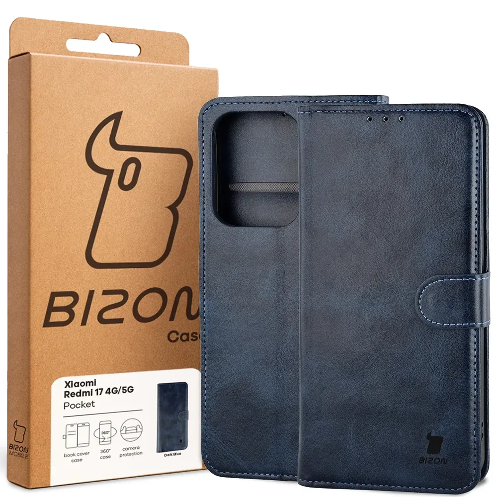 Przód pudełka Bizon Case z dedykowaną etykietą do Xiaomi Redmi 17 5G / 4G