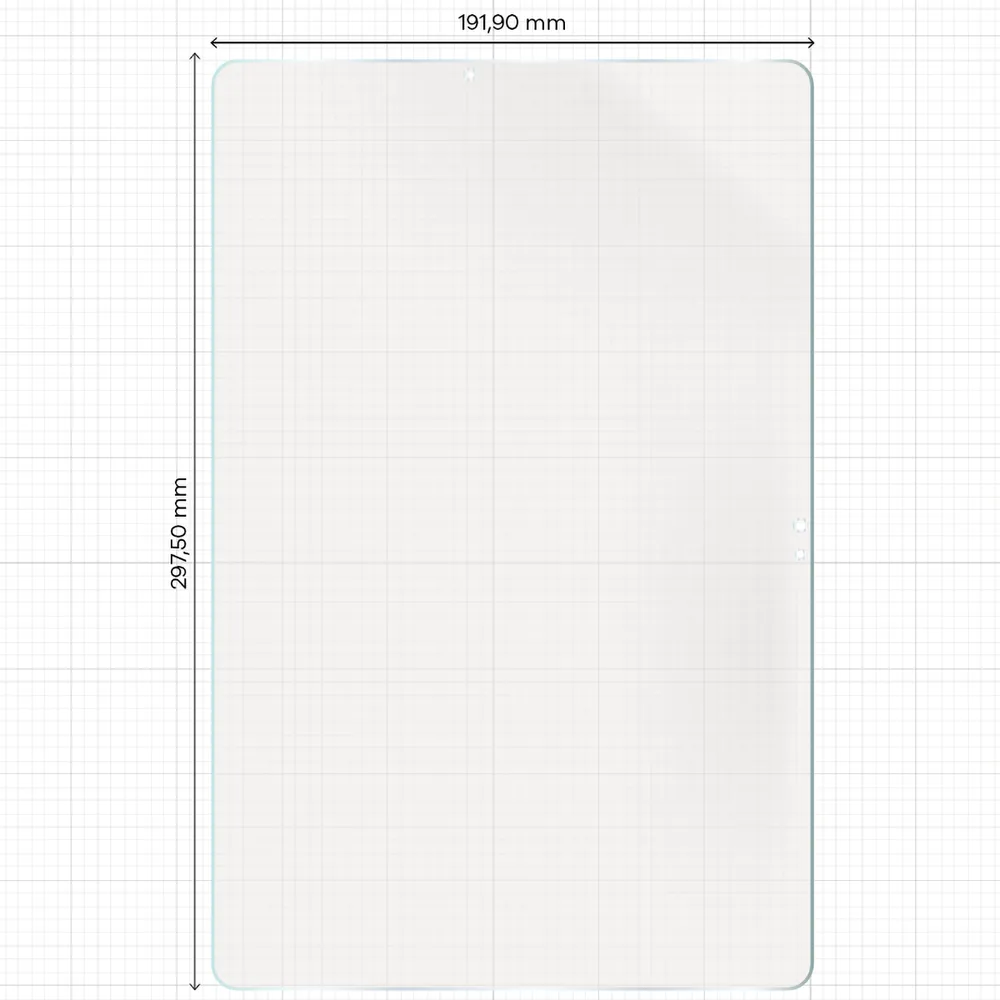 Wymiary folii na miarce dla Galaxy Tab S10 FE Plus