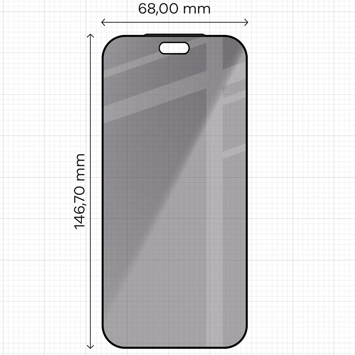 Zdjęcie na miarce szkła Bizon Glass Edge Shadow Duo do iPhone 18 Pro