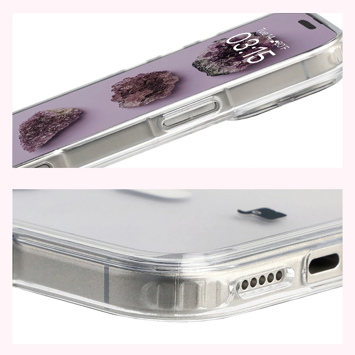 Wzmocnione narożniki i podwyższone ranty ekranu w etui Bizon Case CrystalO do iPhone 18 Pro Max / 17 Pro Max