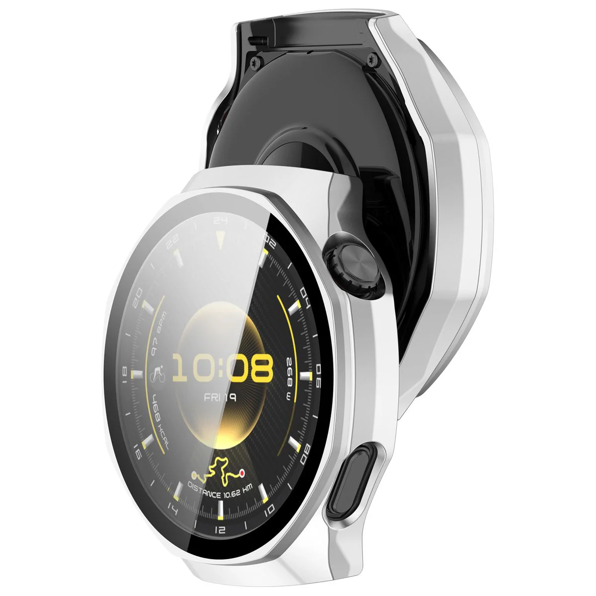 Etui z wbudowanym szkłem Bizon Case Watch Adamo do Huawei Watch GT 7 Pro 46 mm