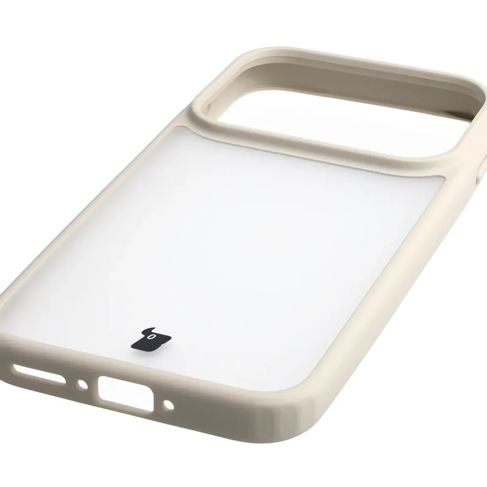 Zintegrowane przyciski, wycięcia i hybrydowy materiał w etui Bizon Case Angelo do OPPO Find X10