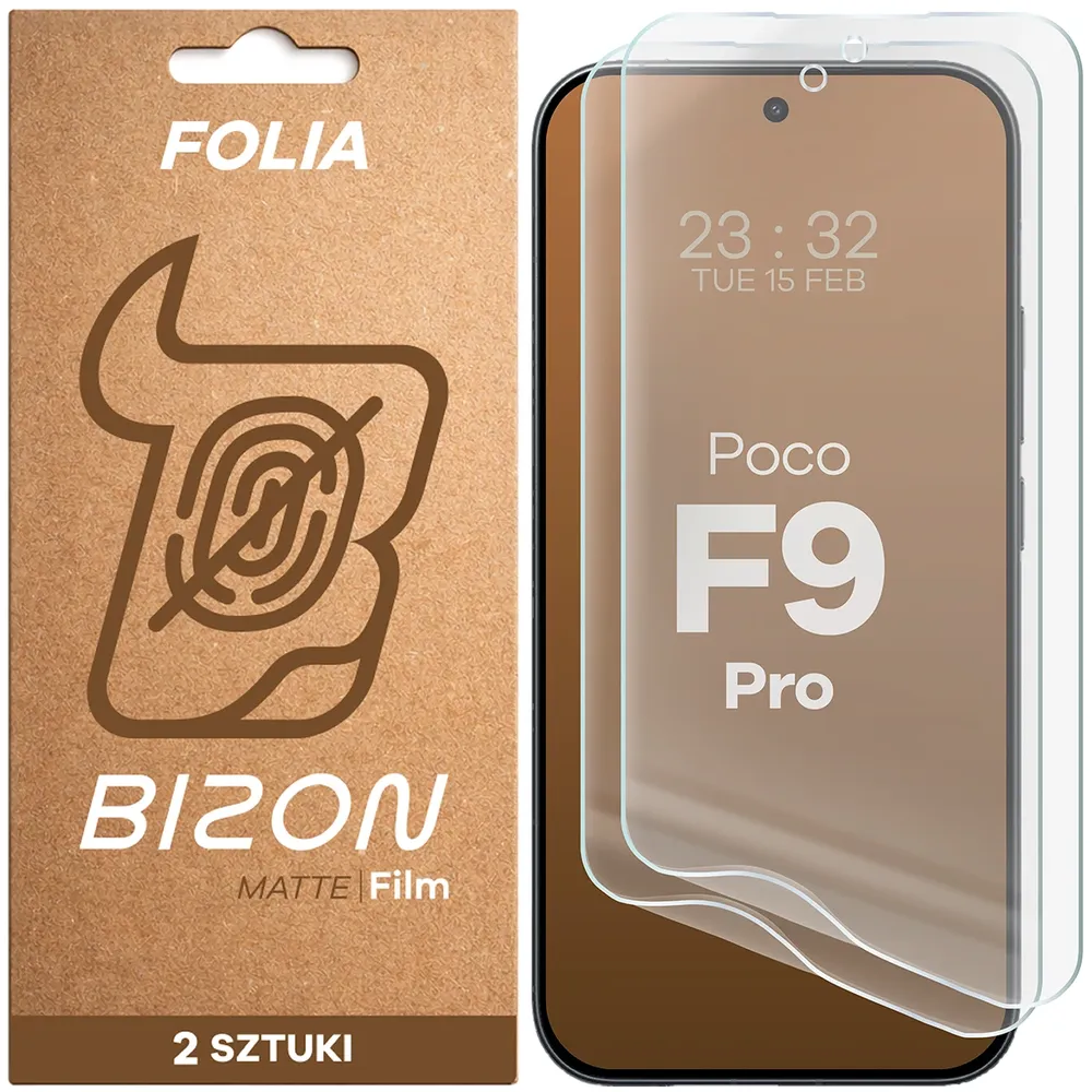 Folia matowa na ekran Bizon Film Matte Duo do Xiaomi POCO F9 Pro, 2 sztuki