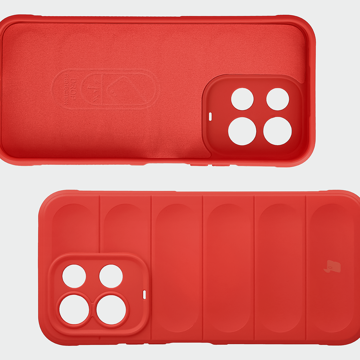 Wyściółka z mikrofibry, wyżłobienia na pleckach i wzmocnione narożniki w etui Bizon Case Tur do Xiaomi Redmi 17 5G / 4G