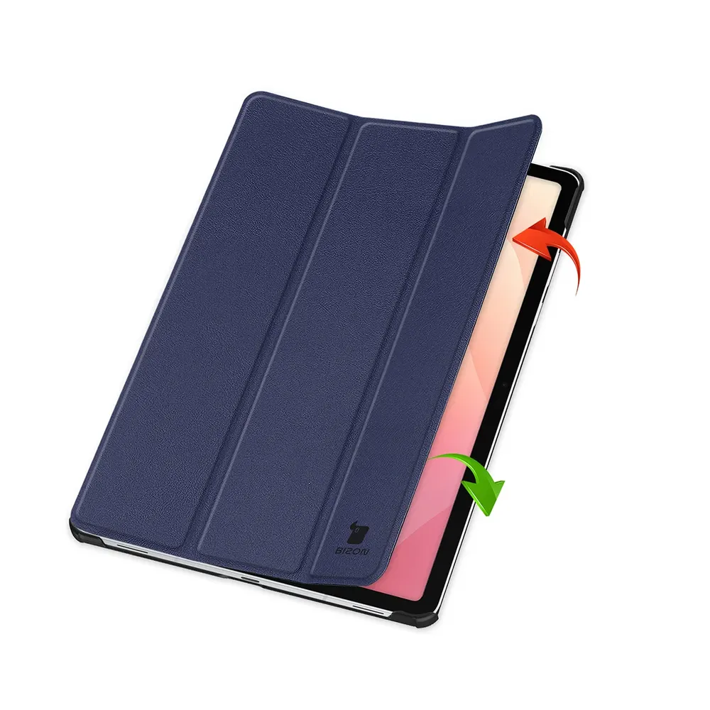 Etui z klapką Bizon Case Tab Croc od frontu do Galaxy Tab S12 Plus