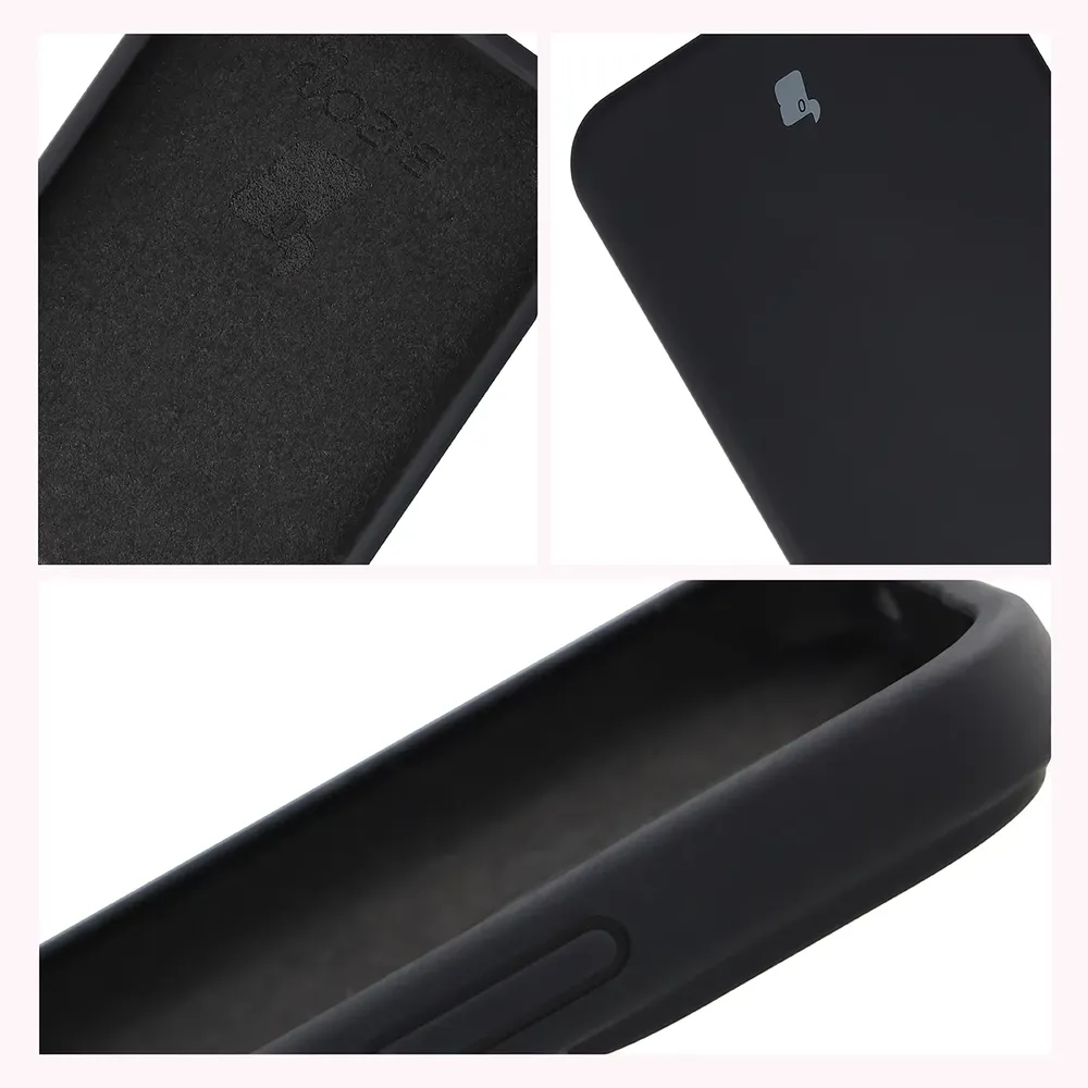 Konstrukcja etui Bizon Soft Case: zintegrowane osłony, podwyższone krawędzie i wyściółka z mikrofibry do Xiaomi Redmi Note 17 Pro 5G
