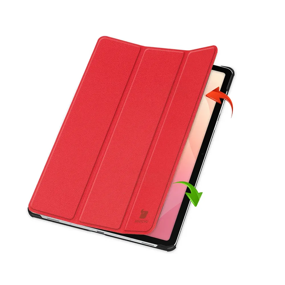 Etui z klapką Bizon Case Tab Croc od frontu do Galaxy Tab S12 Plus