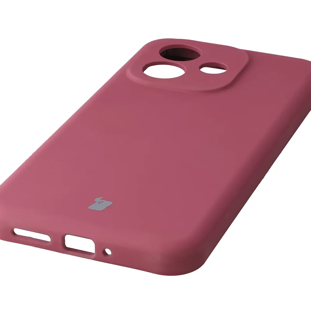 Zbliżenie na precyzyjne wycięcia i możliwość ładowania indukcyjnego w etui Bizon Soft Case do Xiaomi Redmi Note 17 4G/5G