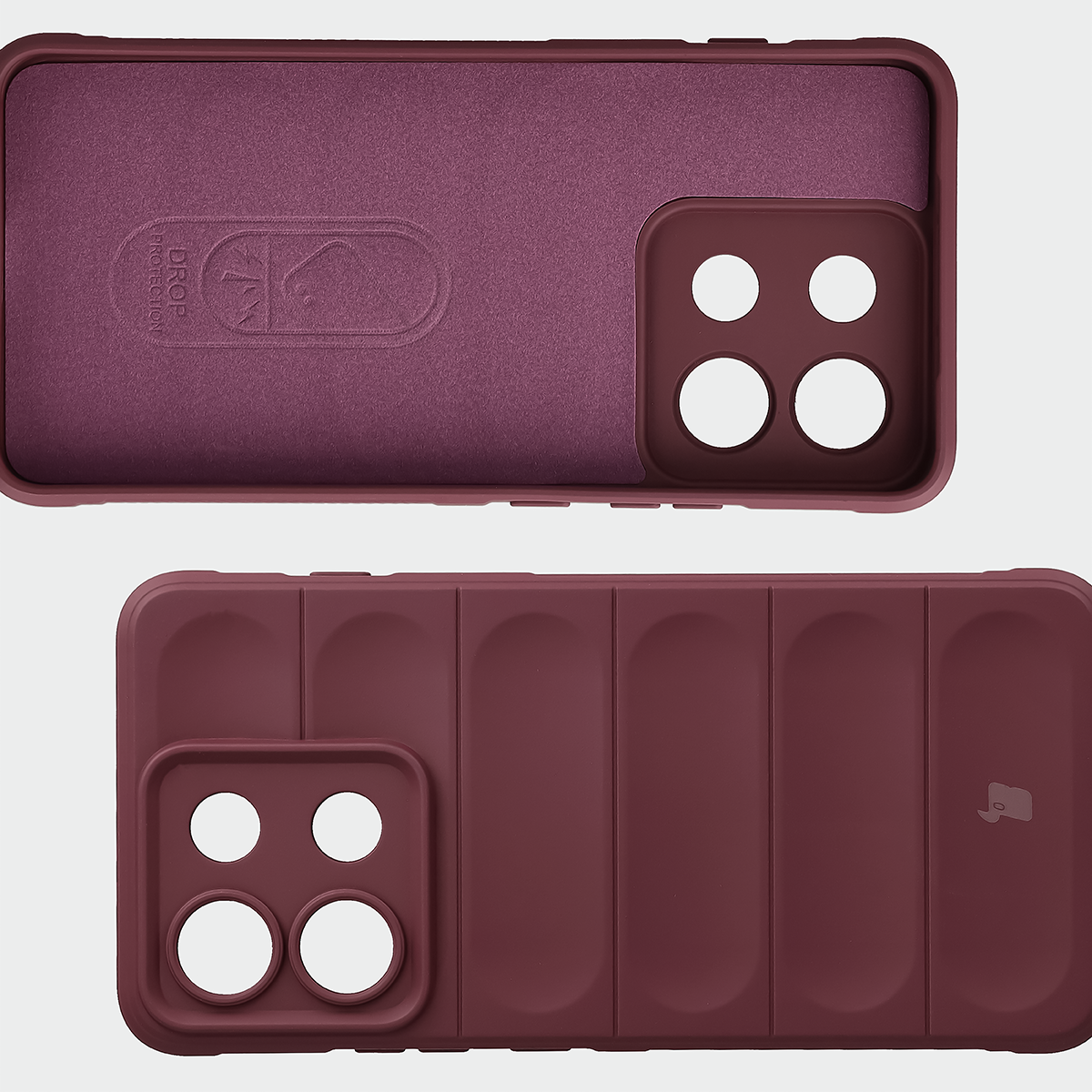 Wyściółka z mikrofibry, wyżłobienia na pleckach i wzmocnione narożniki w etui Bizon Case Tur do Motorola Edge 70 Max
