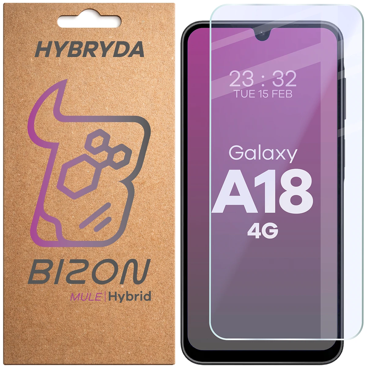 Szkło hybrydowe na ekran Bizon Hybrid Mule do Galaxy A18 4G