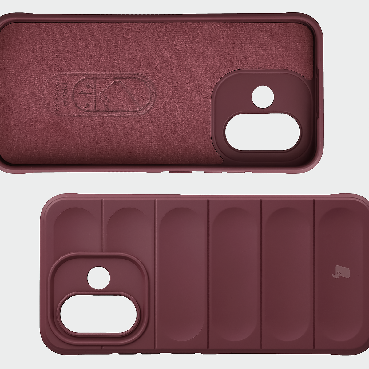 Wyściółka z mikrofibry, wyżłobienia na pleckach i wzmocnione narożniki w etui Bizon Case Tur do Xiaomi Redmi Note 17 5G