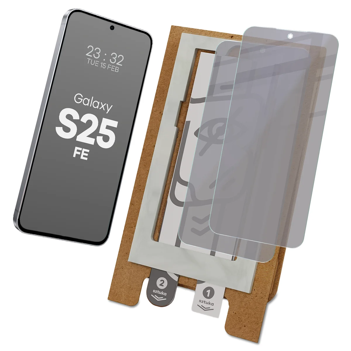 Aplikator Bizon Eplikator Hybrid Shadow do łatwej aplikacji ochrony ekranu dla Galaxy S25 FE