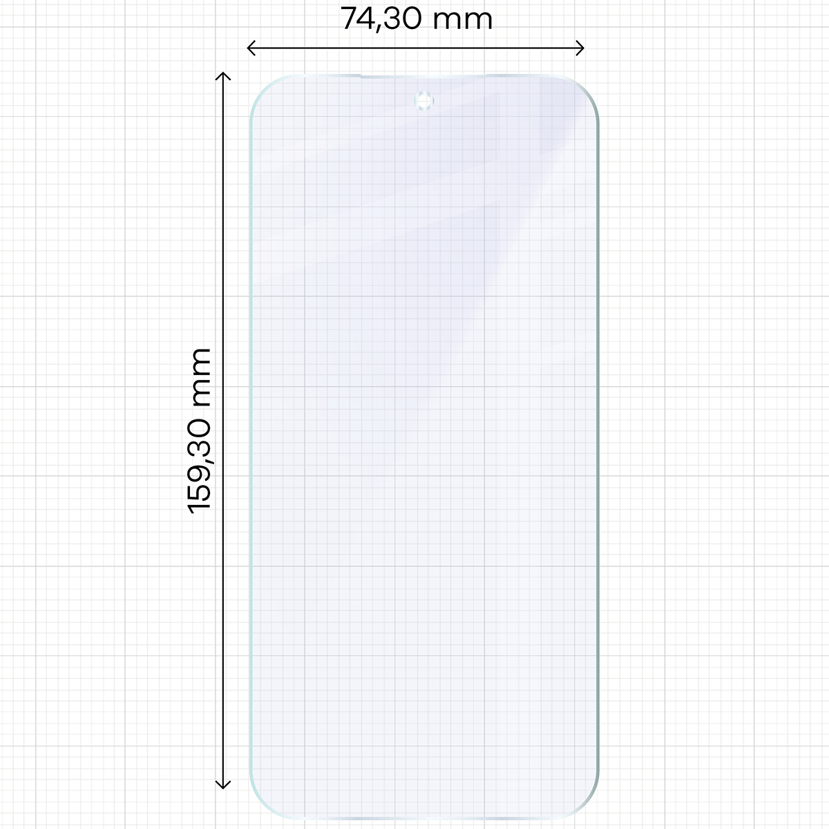 Wymiary szkła na miarce dla Xiaomi POCO X8 Pro Max