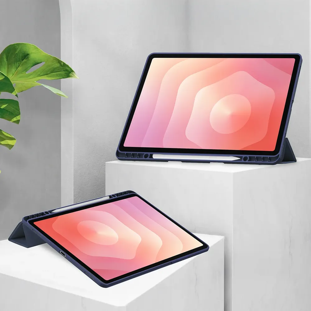 Funkcja podstawki w etui Bizon Tab Case Clear Matt do Galaxy Tab S12 Plus