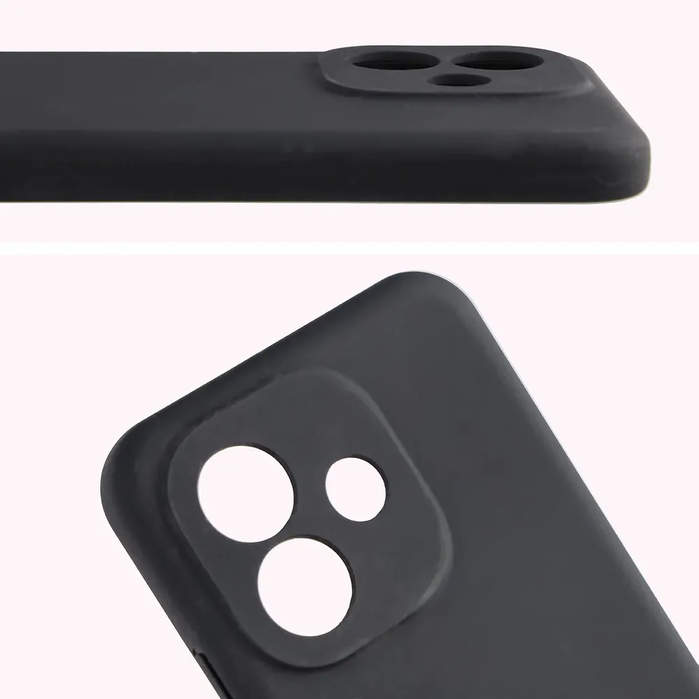 Zbliżenie na wycięcia na obiektywy w etui Bizon Soft Case do Xiaomi Redmi Note 17 4G/5G