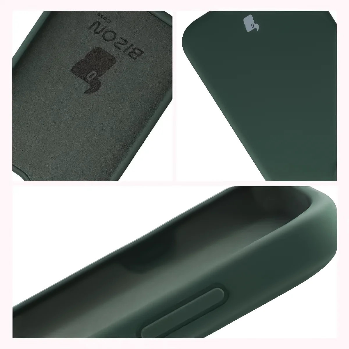 Konstrukcja etui Bizon Soft Case: zintegrowane osłony, podwyższone krawędzie i wyściółka z mikrofibry do OPPO Reno16 F, OPPO Reno16 FS