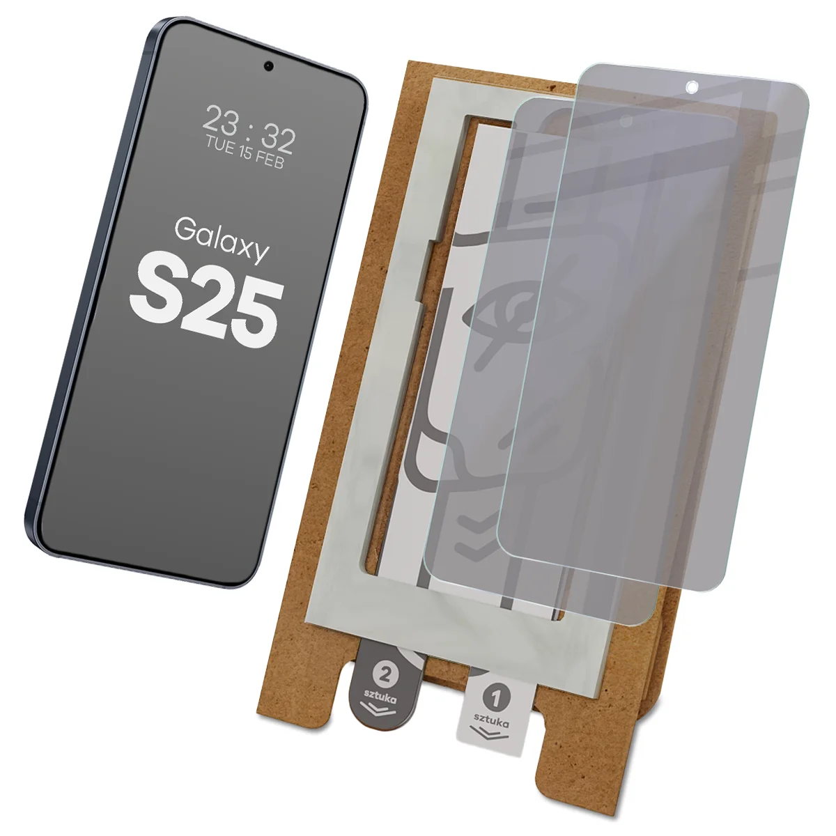 Aplikator Bizon Eplikator Hybrid Shadow do łatwej aplikacji ochrony ekranu dla Galaxy S25