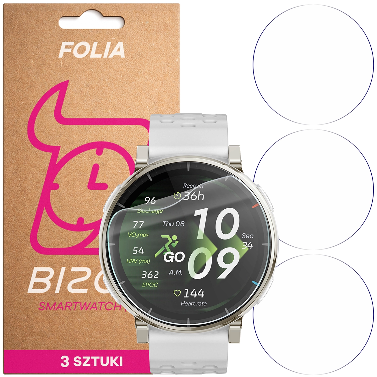 Folia hydrożelowa Bizon Watch Film HydroFlex dla Amazfit Active 3 Premium