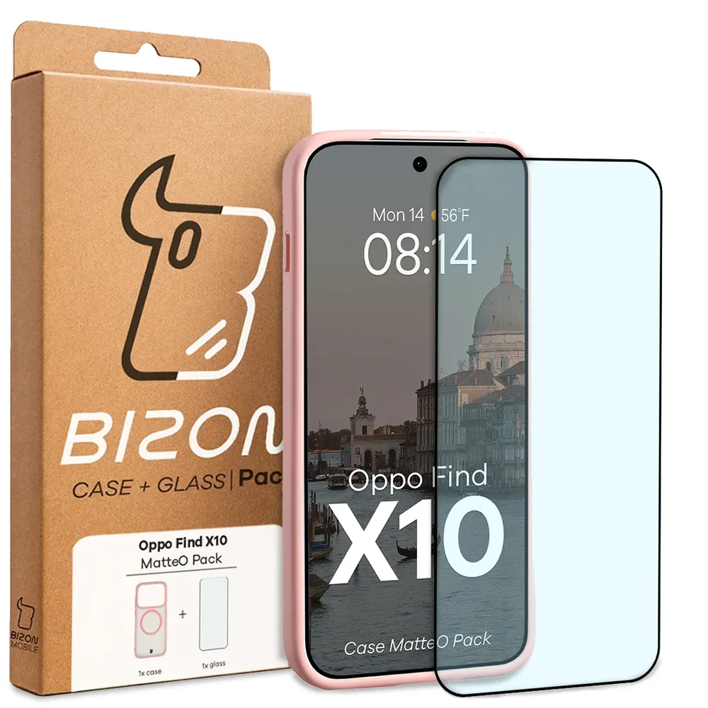 Krystalicznie przejrzysta szybka Bizon Glass Edge do OPPO Find X10