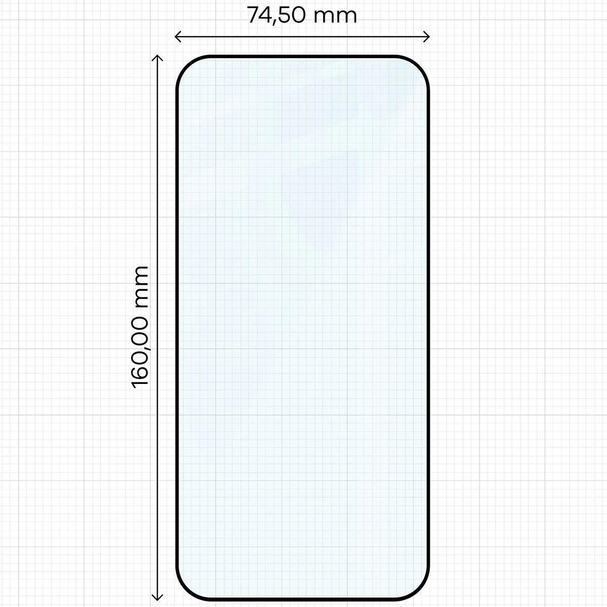 Wymiary szkła Bizon Glass Edge do Xiaomi POCO F9 Ultra