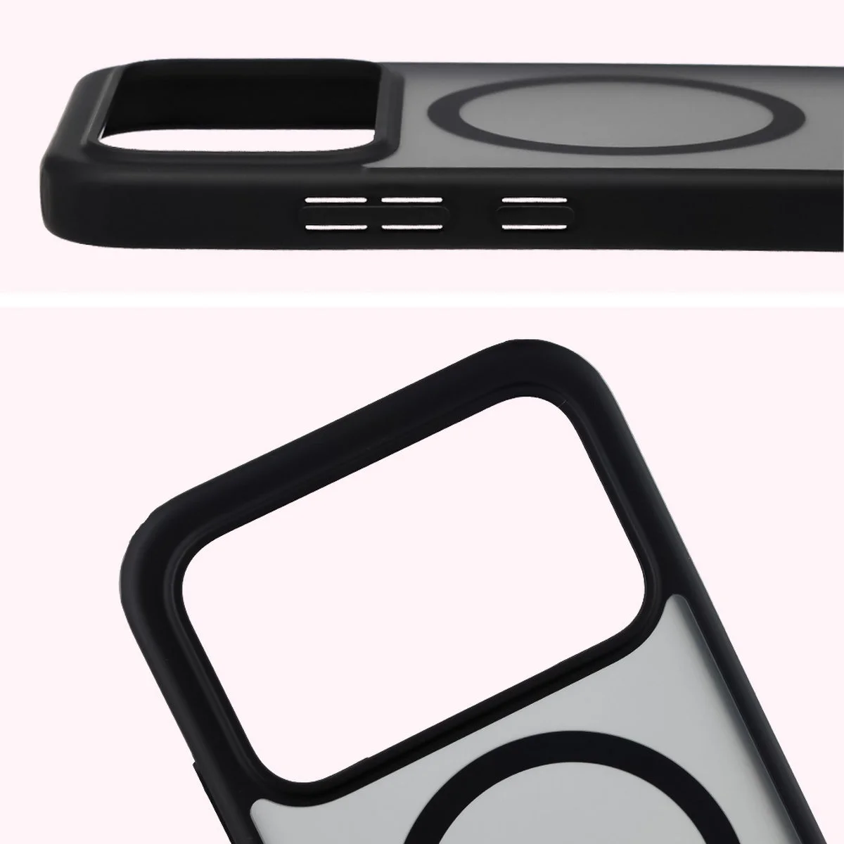 Pełne wycięcie i podwyższone krawędzie aparatu w etui Bizon Case MatteO do Xiaomi POCO F9 Pro