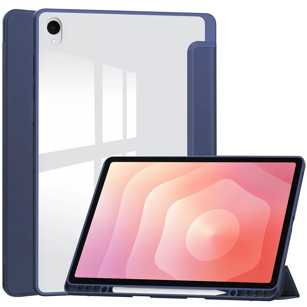Dedykowany slot na rysik w etui Bizon Tab Case Clear Matt do Galaxy Tab S12 Plus