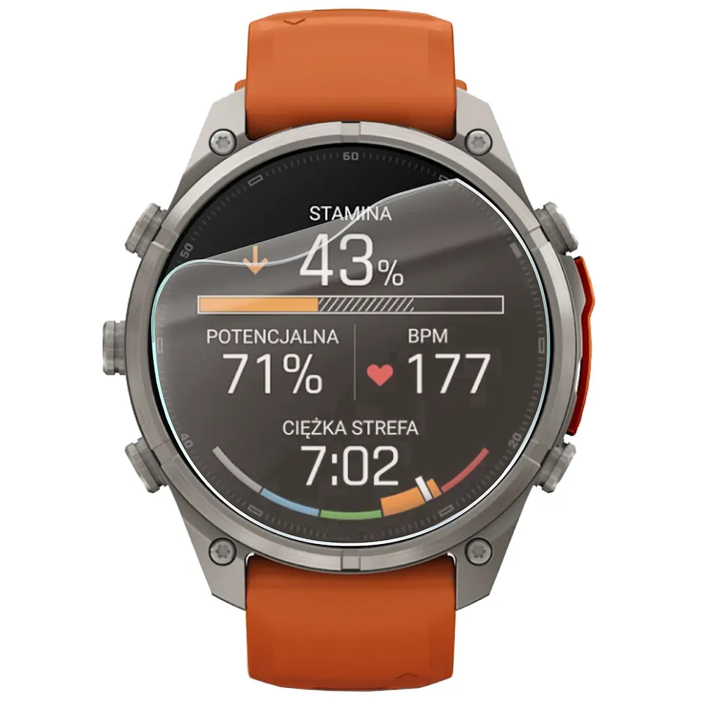 Smartwatch z nałożoną folią ochronną Bizon Watch Film Matte Duo do Garmin Fenix 9 Pro (47 mm)