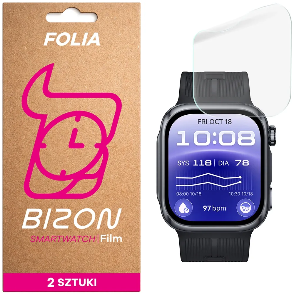 Folia hydrożelowa Bizon Watch Film Hydrogel Duo dla Huawei Watch D3!