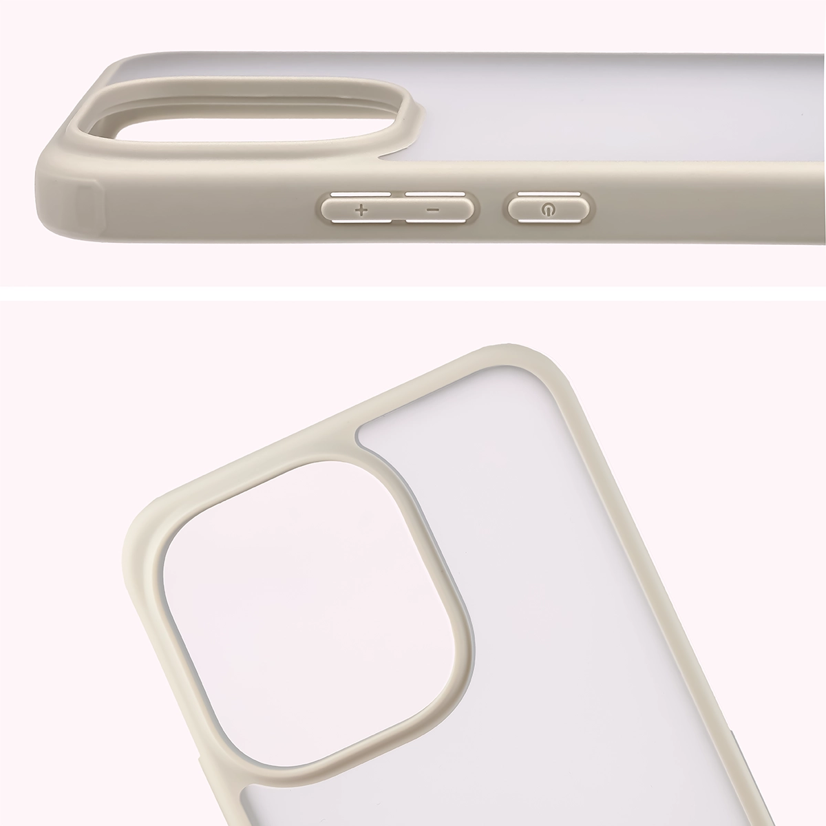 Pełne wycięcie i podwyższone krawędzie aparatu w etui Bizon Case Angelo do Xiaomi Redmi Note 17 Pro 5G