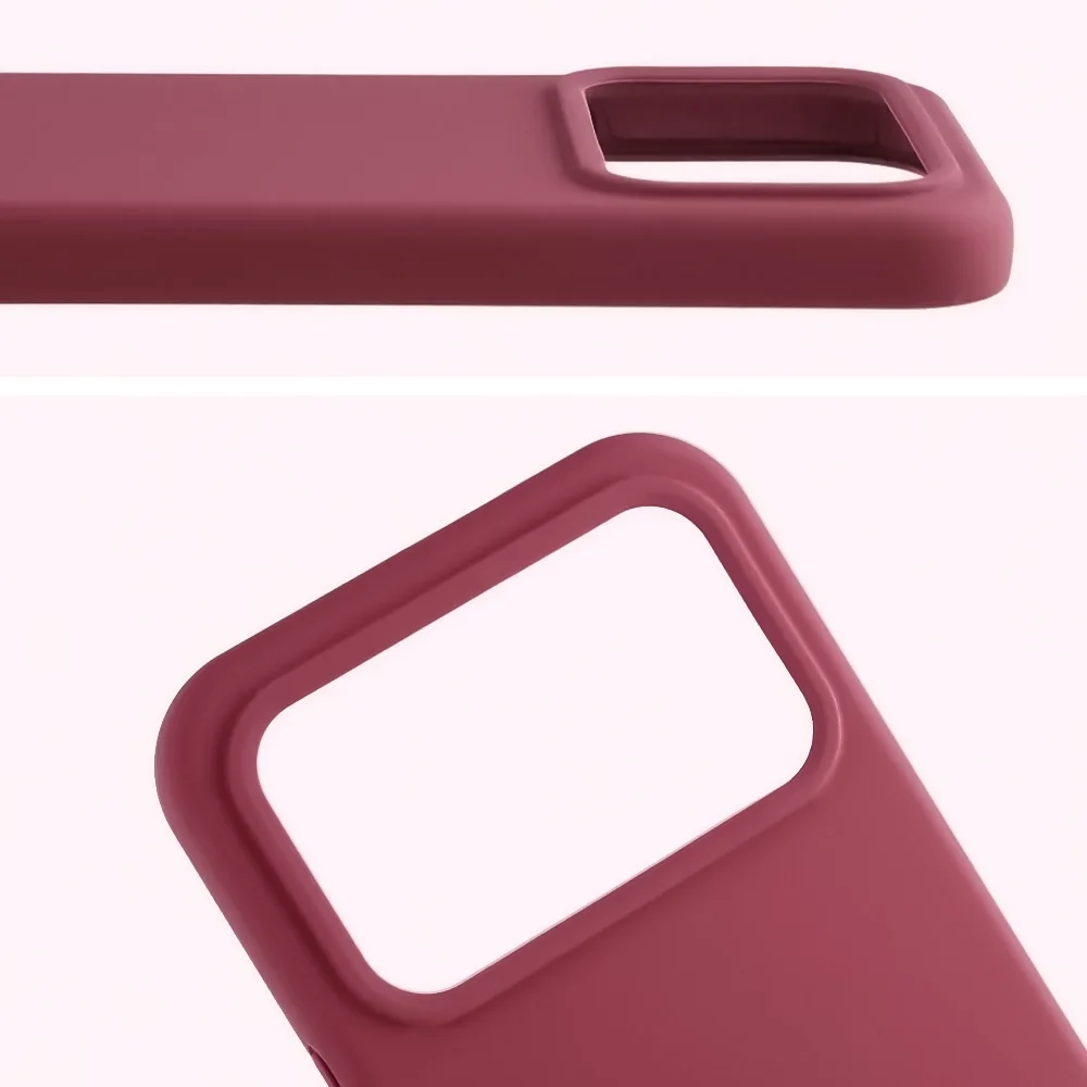 Zbliżenie na wycięcie na obiektywy w etui Bizon Soft Case do Xiaomi POCO F9 Ultra