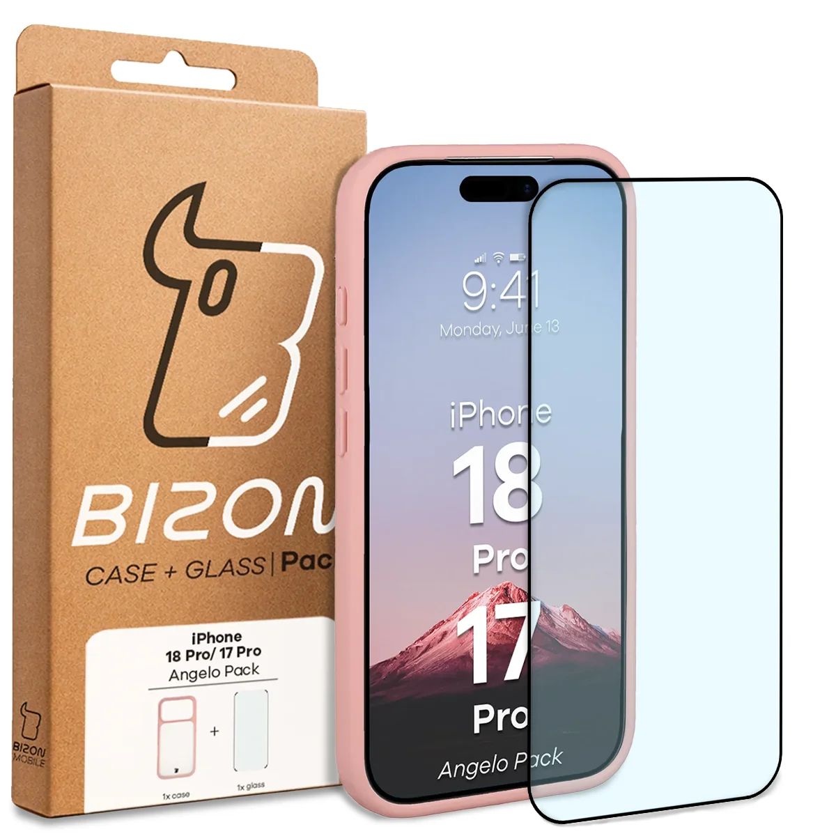 Krystalicznie przejrzysta szybka Bizon Glass Edge do iPhone 18 Pro / 17 Pro