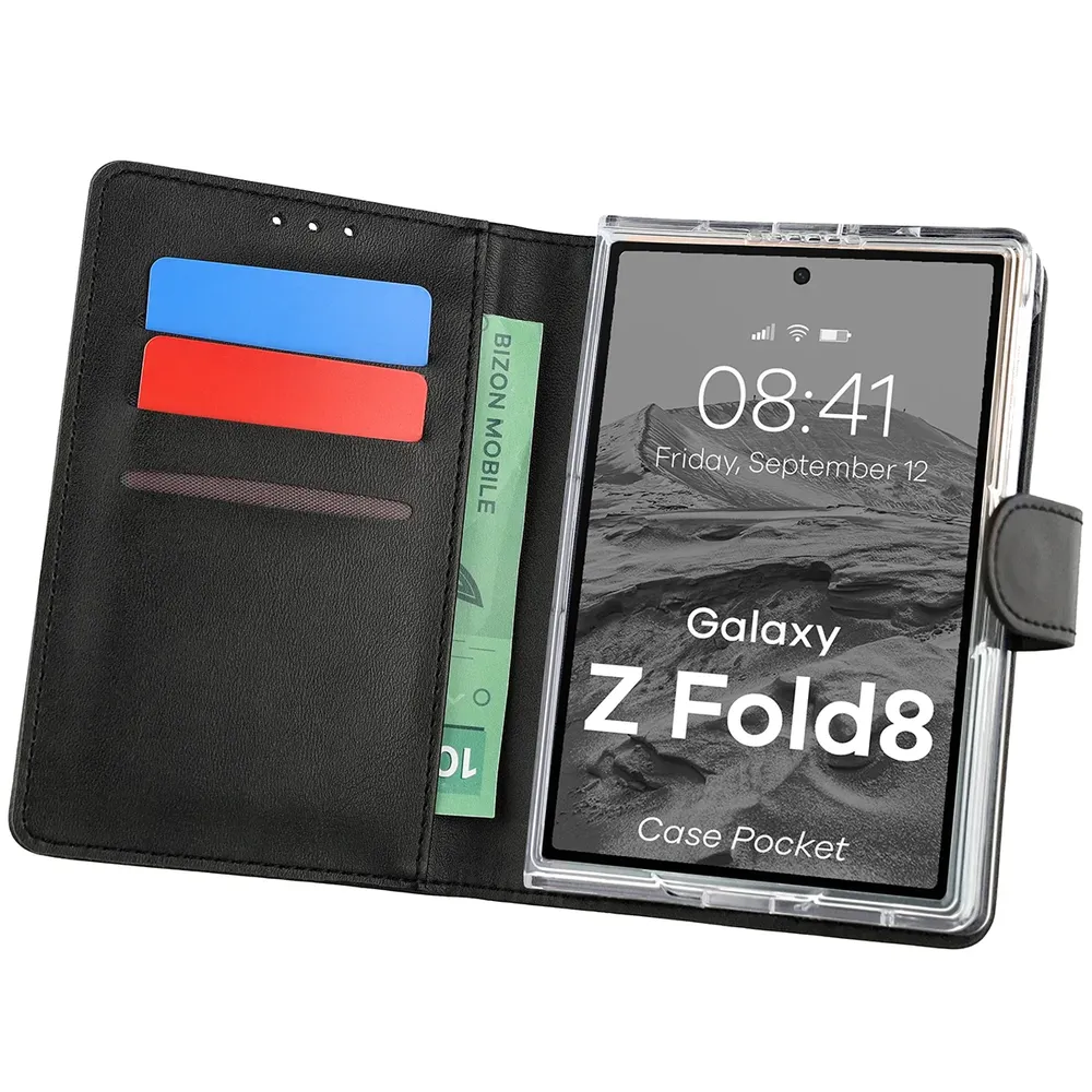 Etui z klapką z miejscem na karty Bizon Case Pocket do Galaxy Z Fold8